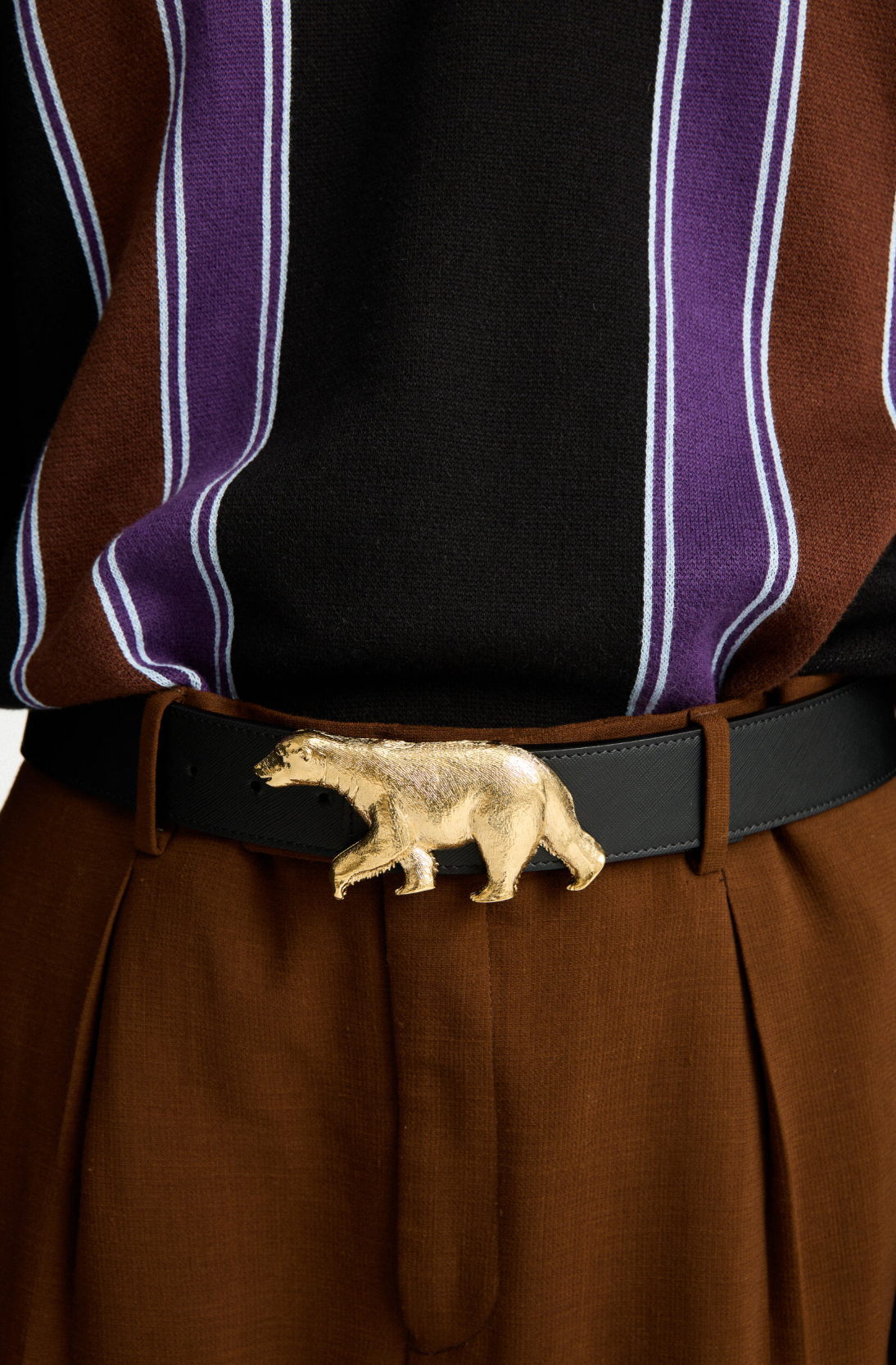 Polar Bear ArtBuckle Grande Oro Vermeil