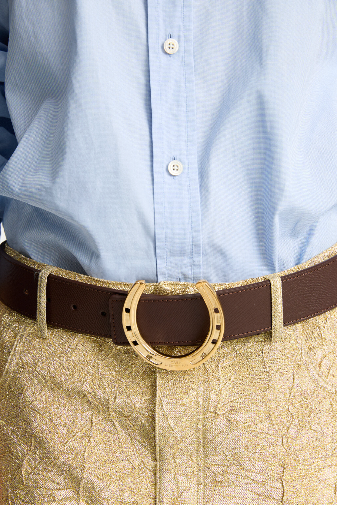 Horseshoe ArtBuckle Large Vermeil Gold