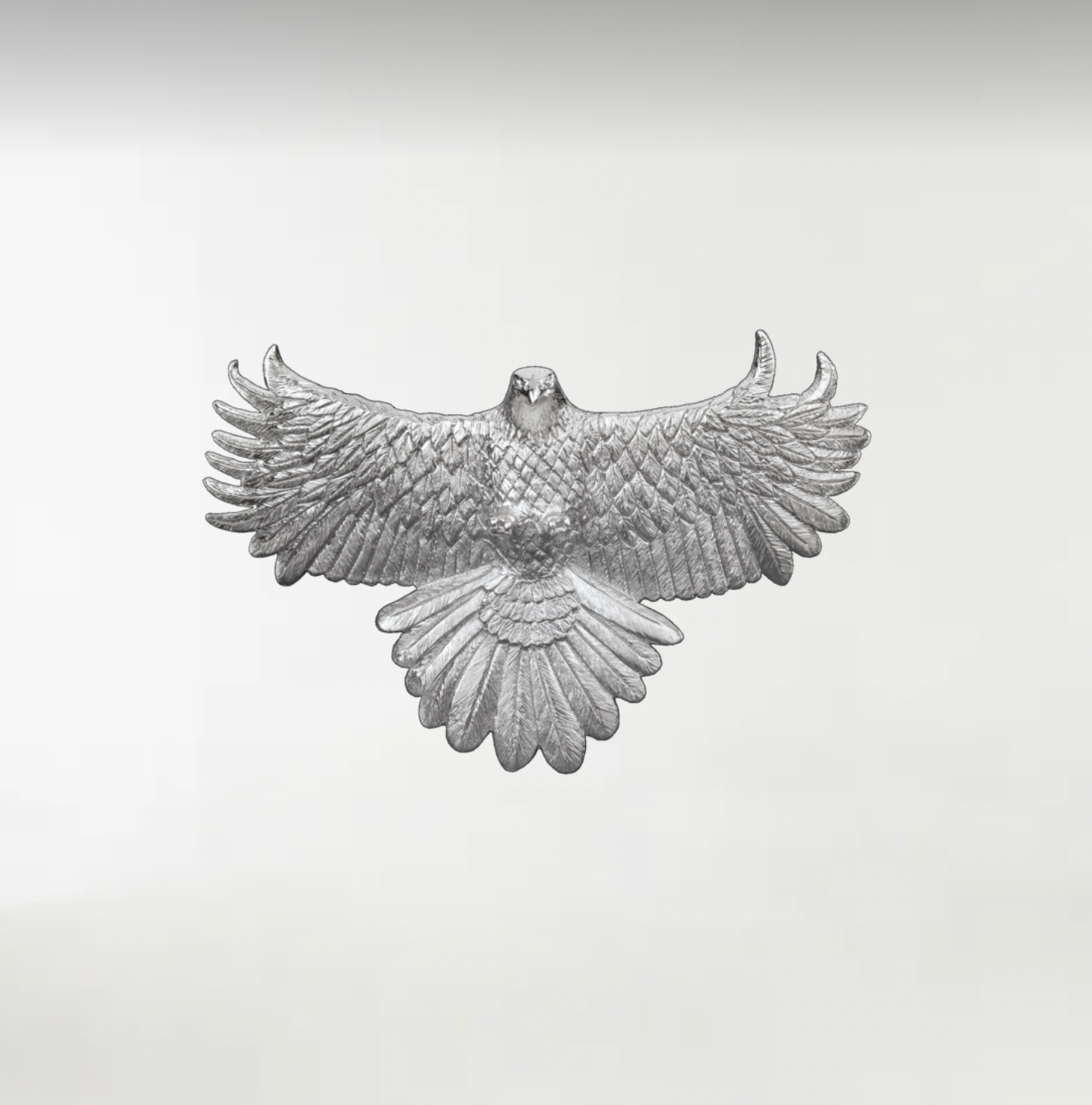 Eagle ArtBuckle Pequeño Plata de Ley Rodiada