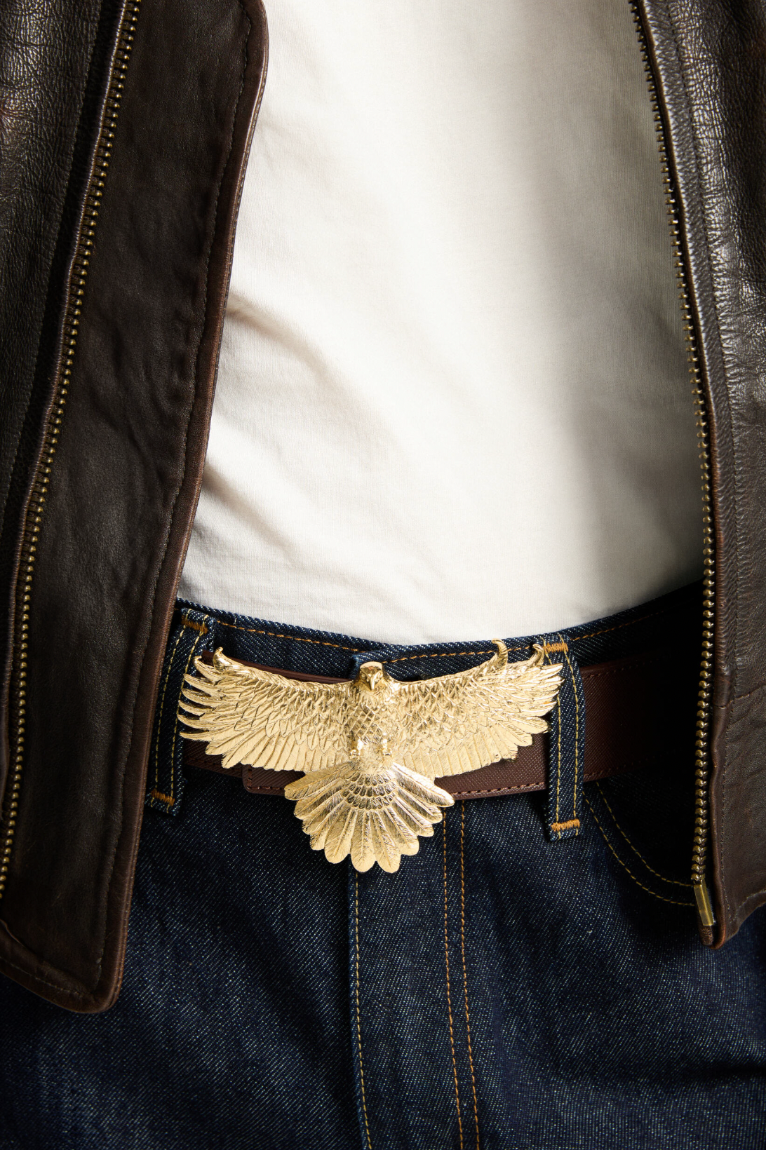 Eagle ArtBuckle Grande Oro Vermeil