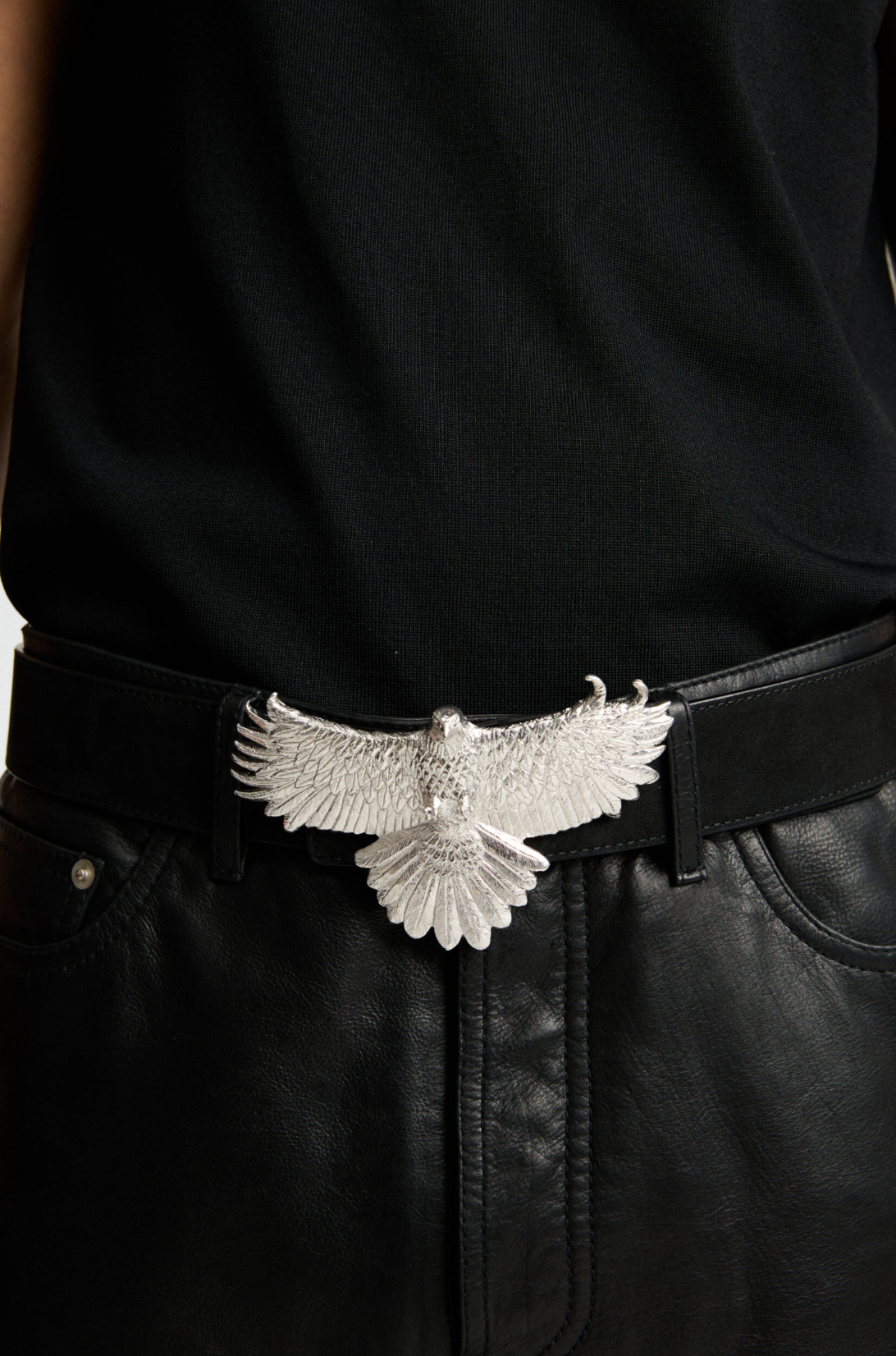 Eagle ArtBuckle Grande Plata de Ley Rodiada