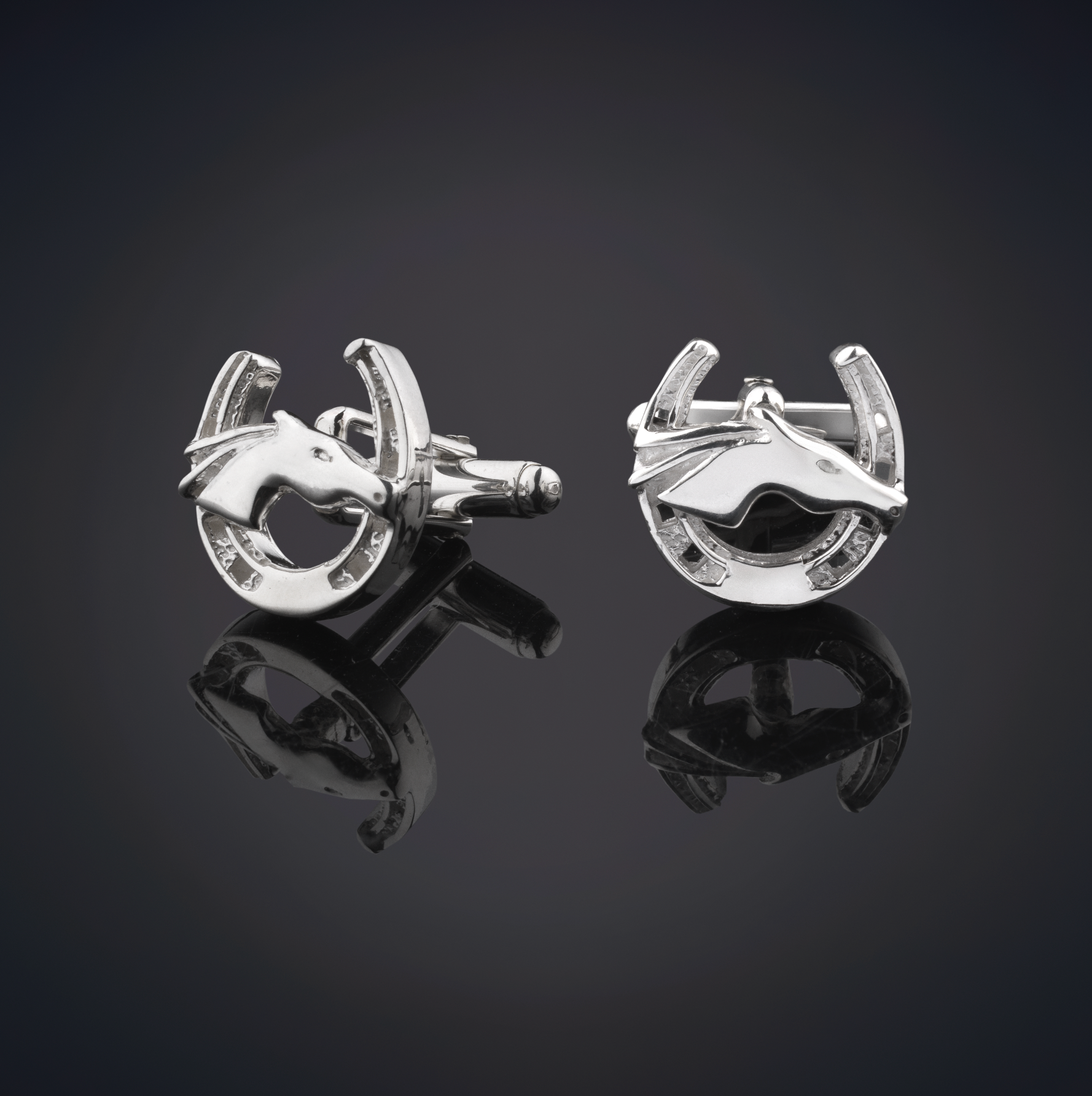 Wild Horse Cufflinks Sterling Silver