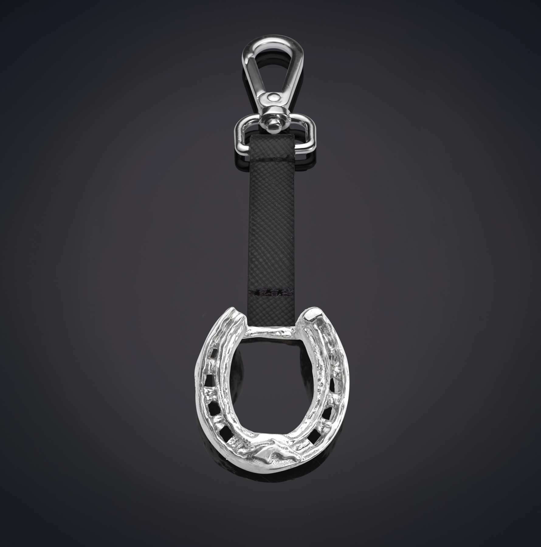 Lucky Horseshoe Hammered Charm