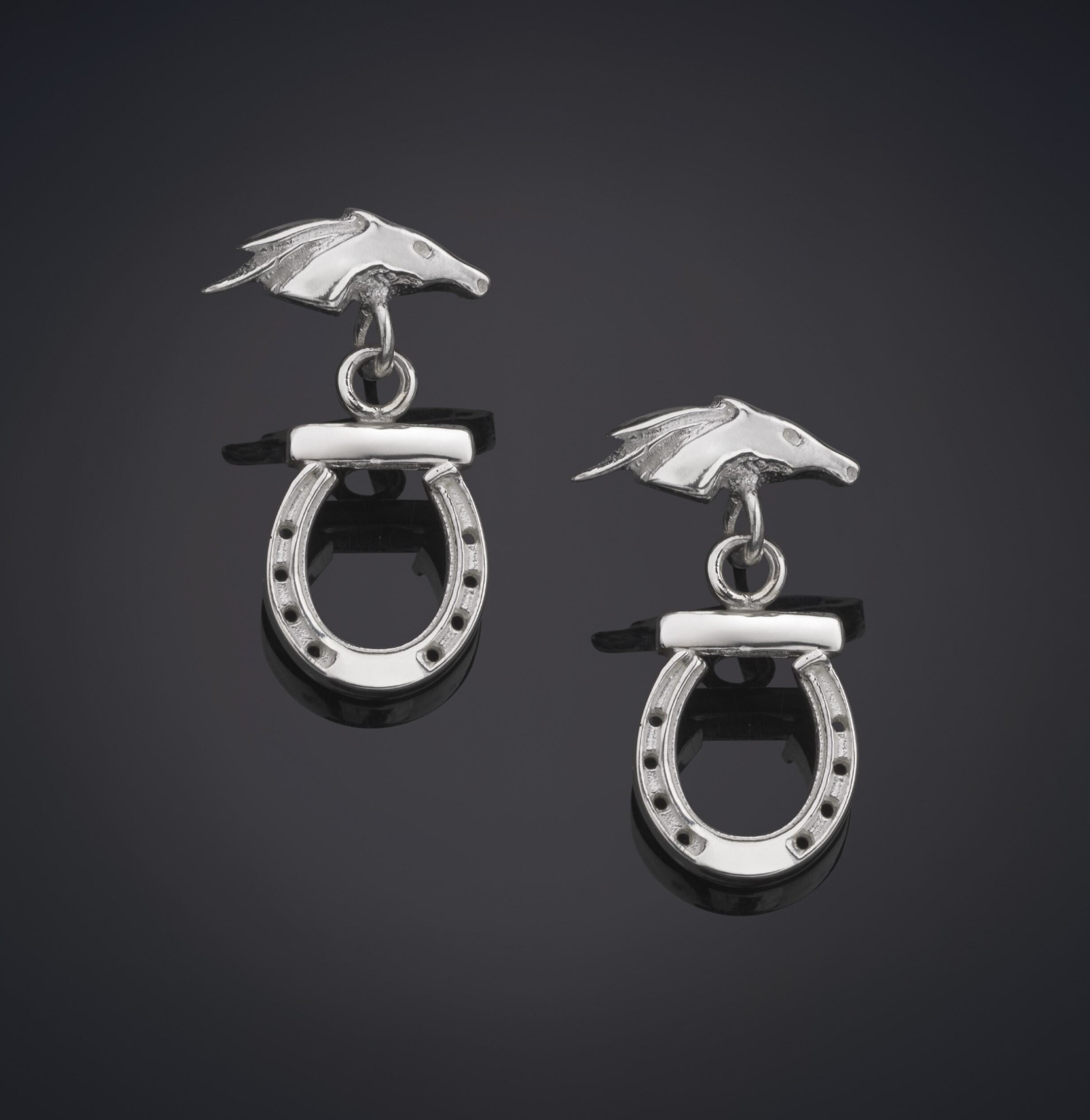 Libertas Lucky Horseshoe Earrings Sterling Silver