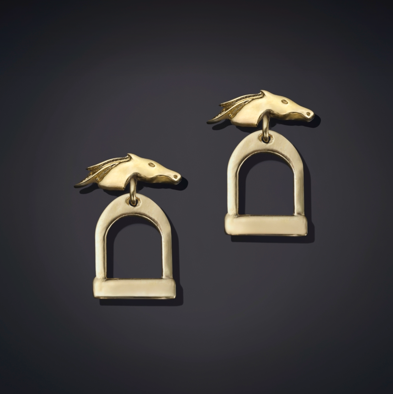 Libertas Stirrup Earrings Vermeil Gold