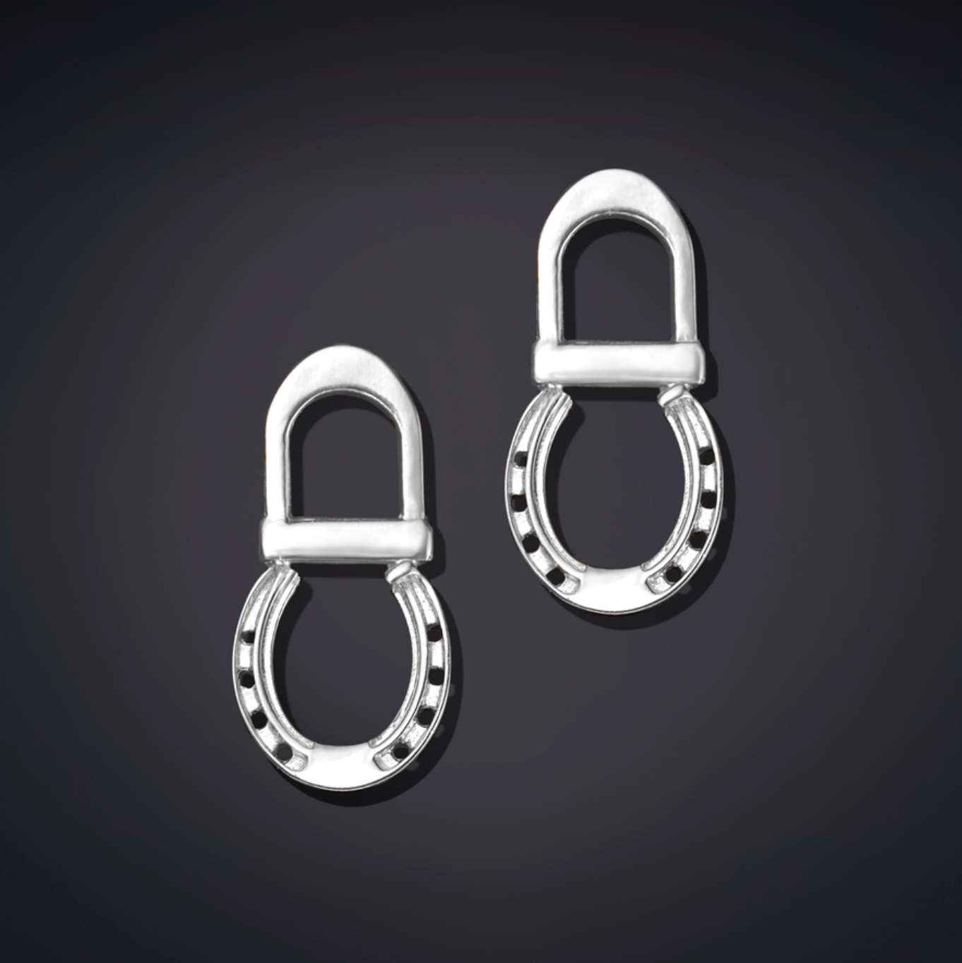 Gallop Pendientes Plata de Ley Rodiada