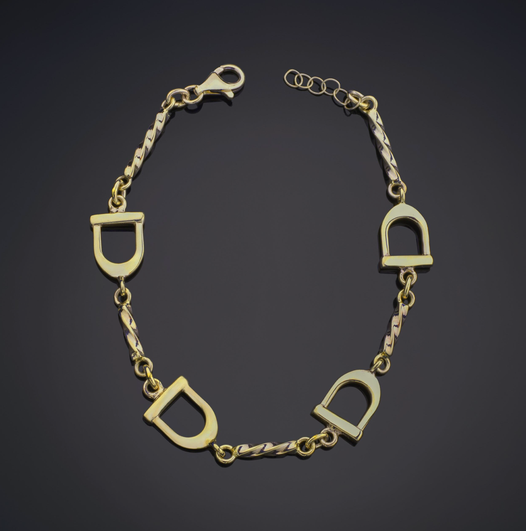 Stick & Stirrup Bracelet Vermeil Gold