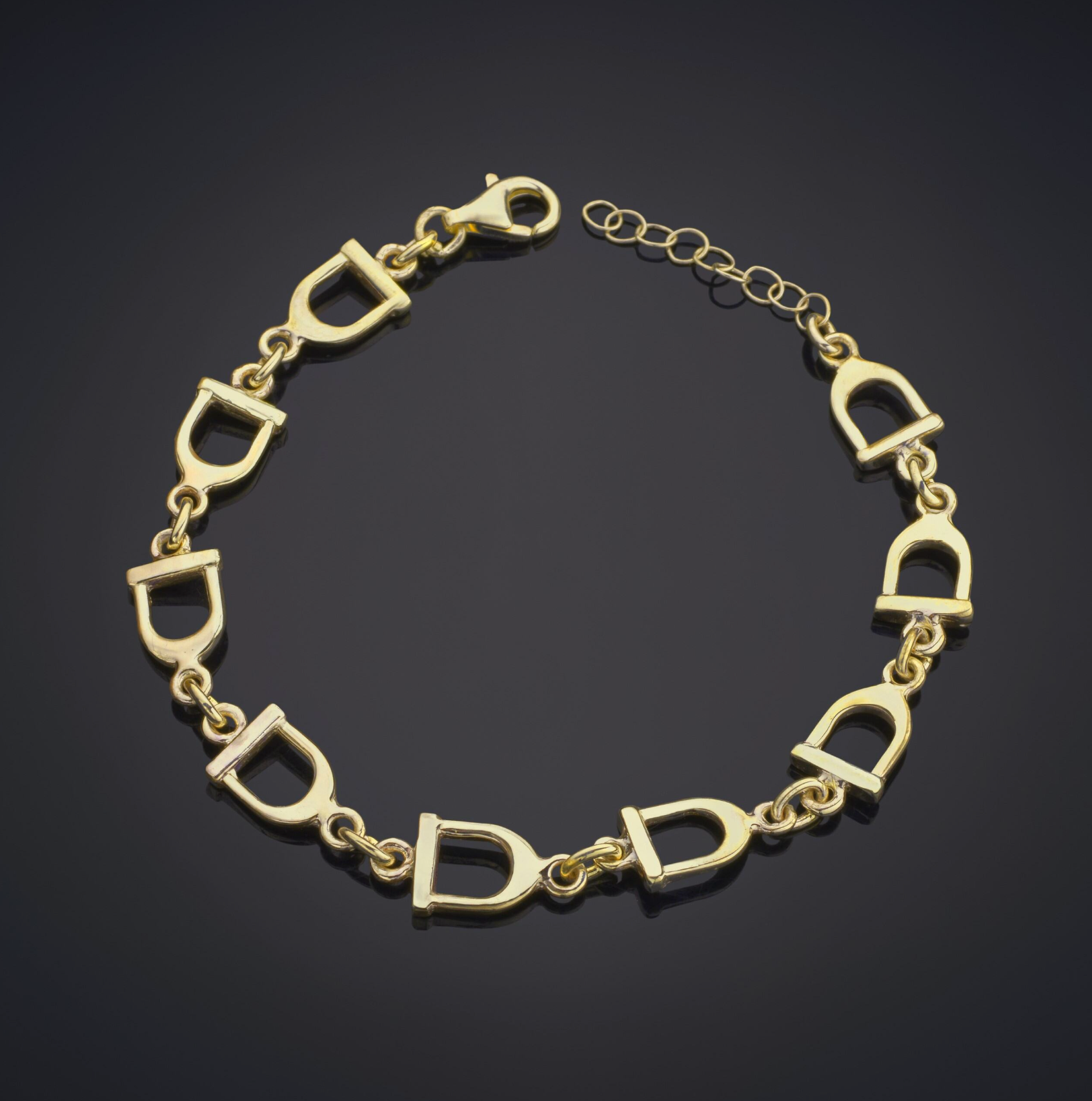 Pony Stirrup Bracelet Vermeil Gold