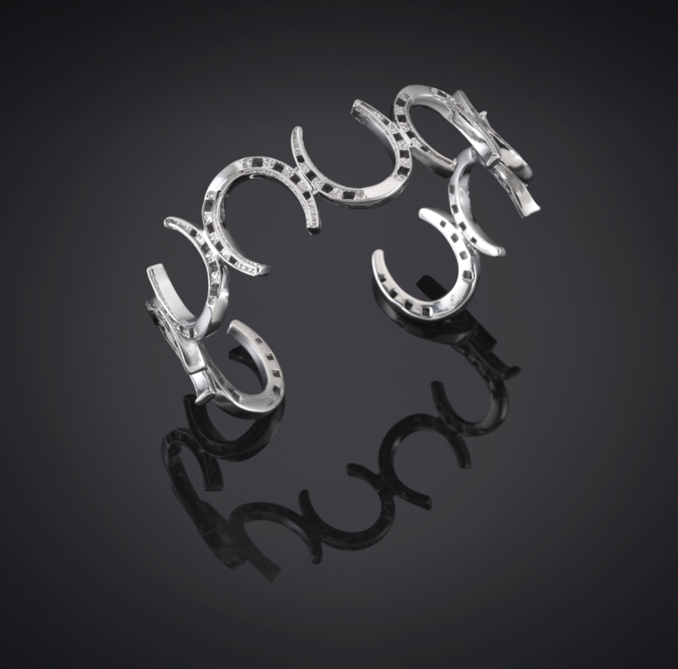 Lucky Horseshoe Cuff Sterling Silver