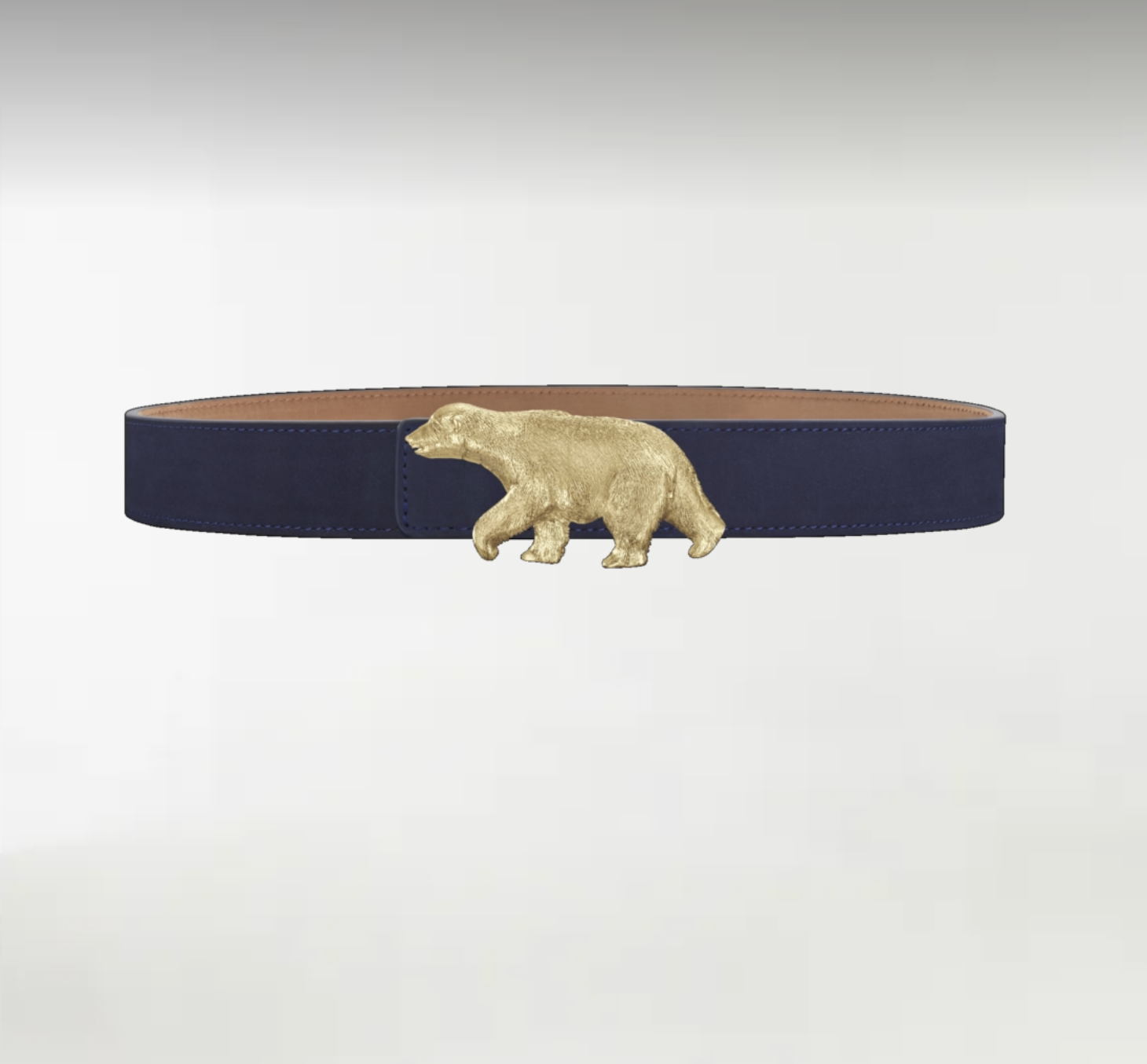 Baby Polar Bear ArtBuckle Grande Oro Vermeil