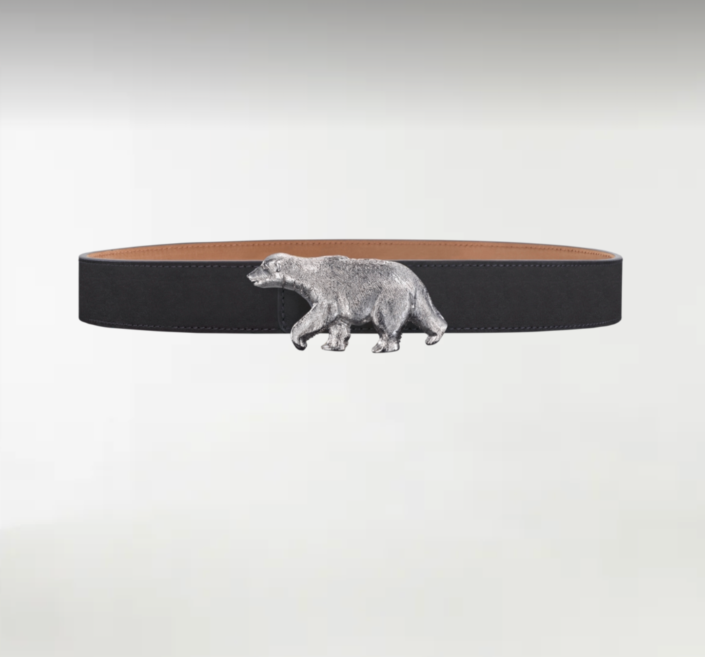 Baby Polar Bear ArtBuckle Pequeño Plata de Ley Rodiada