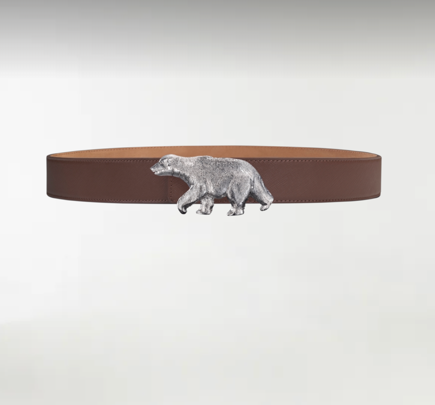 Baby Polar Bear ArtBuckle Pequeño Plata de Ley Rodiada