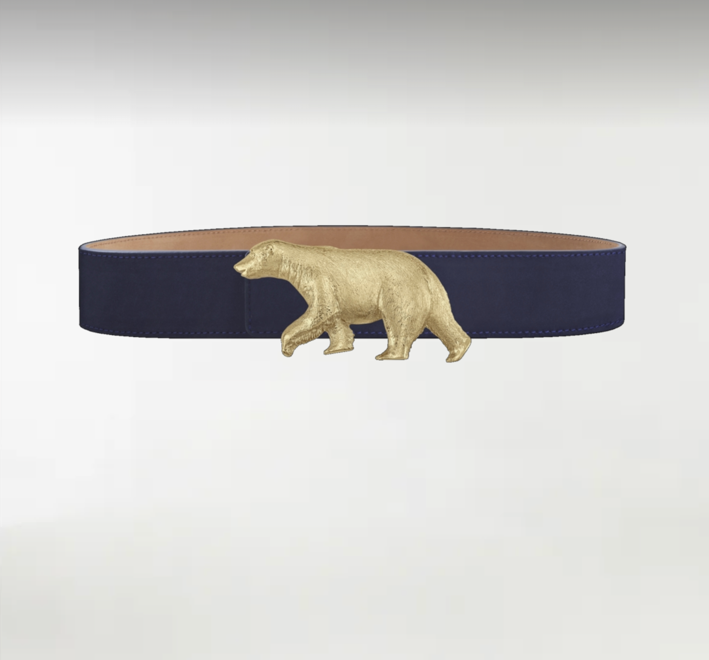Polar Bear ArtBuckle Grande Oro Vermeil