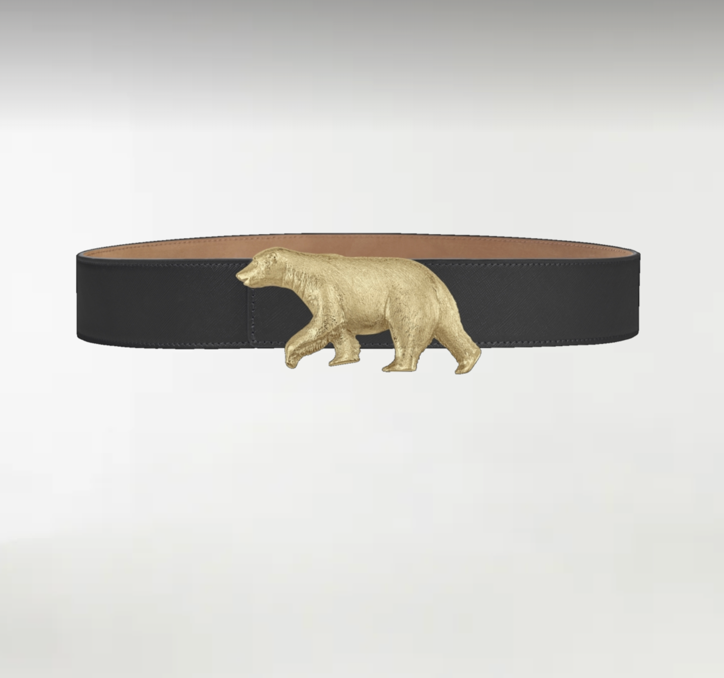 Polar Bear ArtBuckle Grande Oro Vermeil