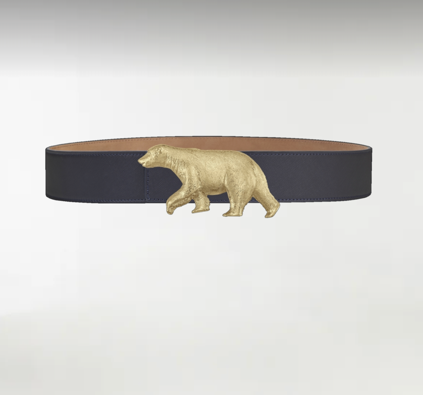 Polar Bear ArtBuckle Grande Oro Vermeil