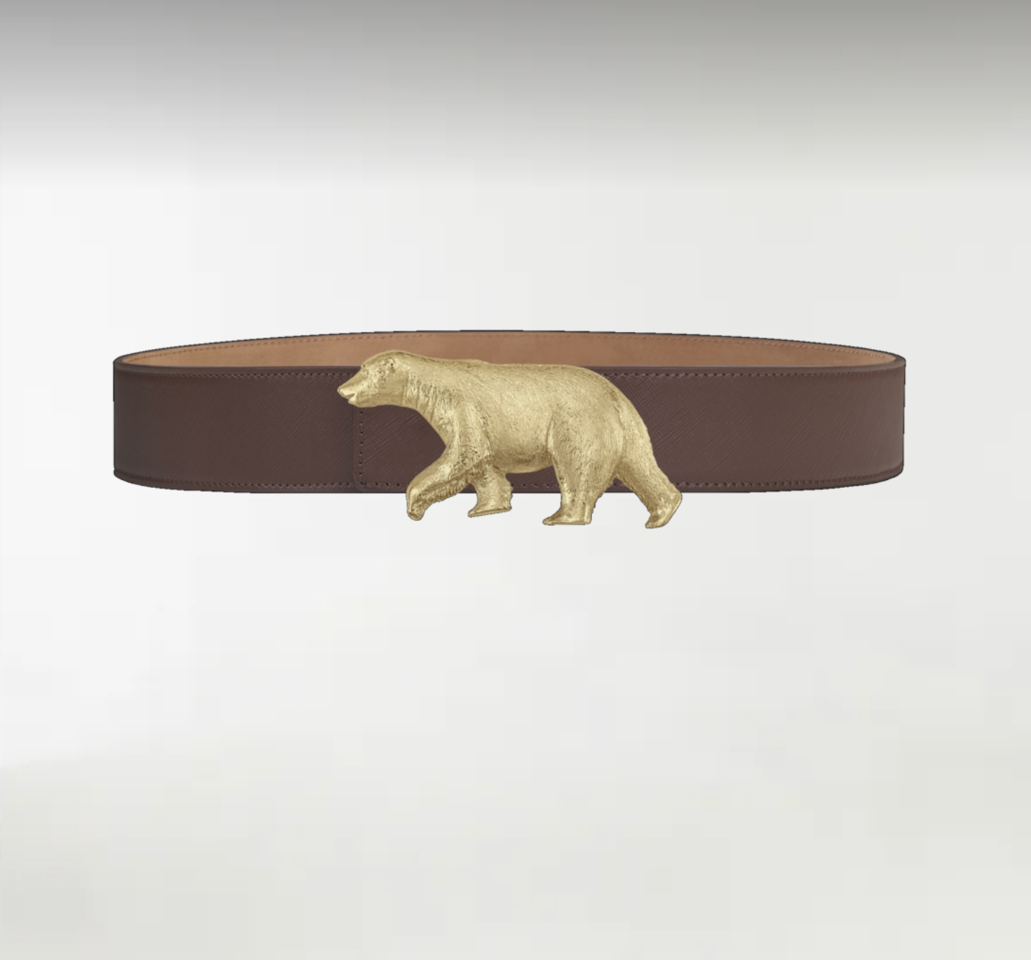Polar Bear ArtBuckle Grande Oro Vermeil