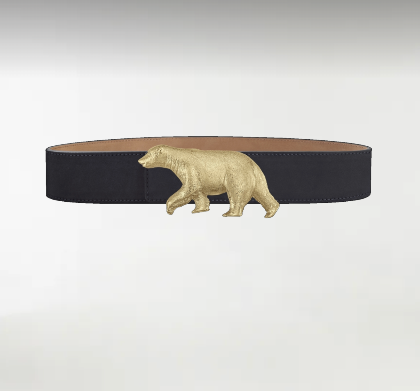 Polar Bear ArtBuckle Grande Oro Vermeil