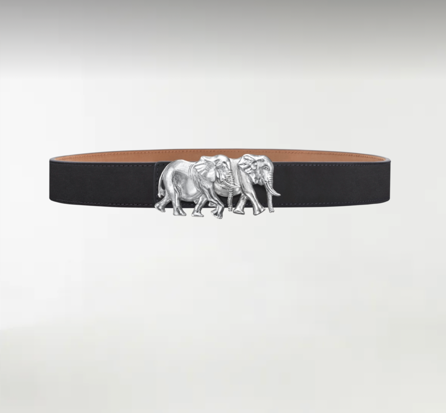 Elephants ArtBuckle Pequeño Plata de Ley Rodiada
