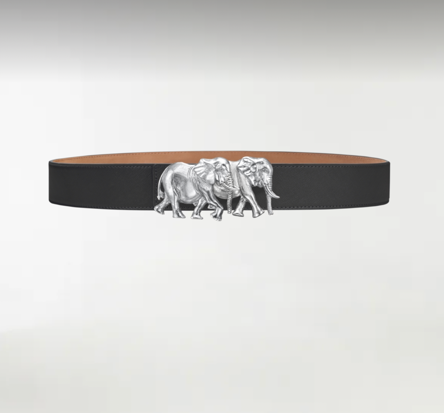 Elephants ArtBuckle Pequeño Plata de Ley Rodiada