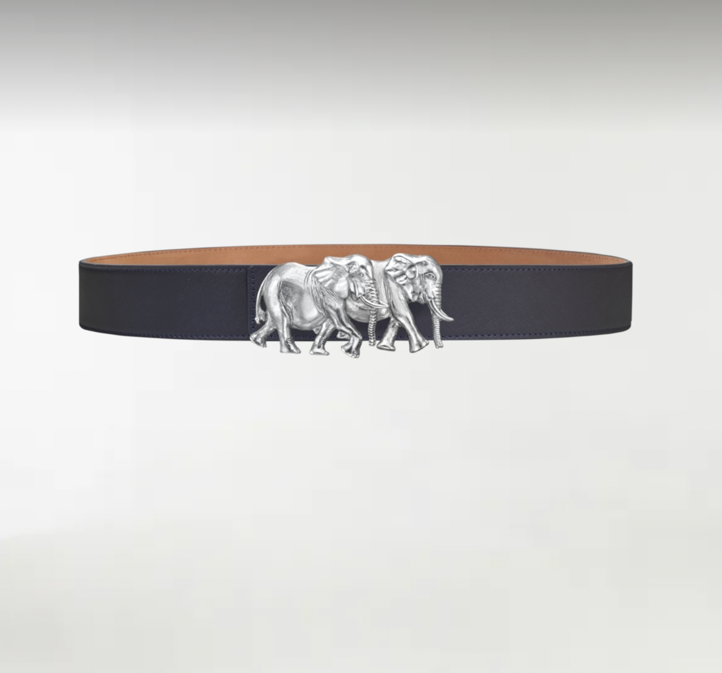 Elephants ArtBuckle Pequeño Plata de Ley Rodiada
