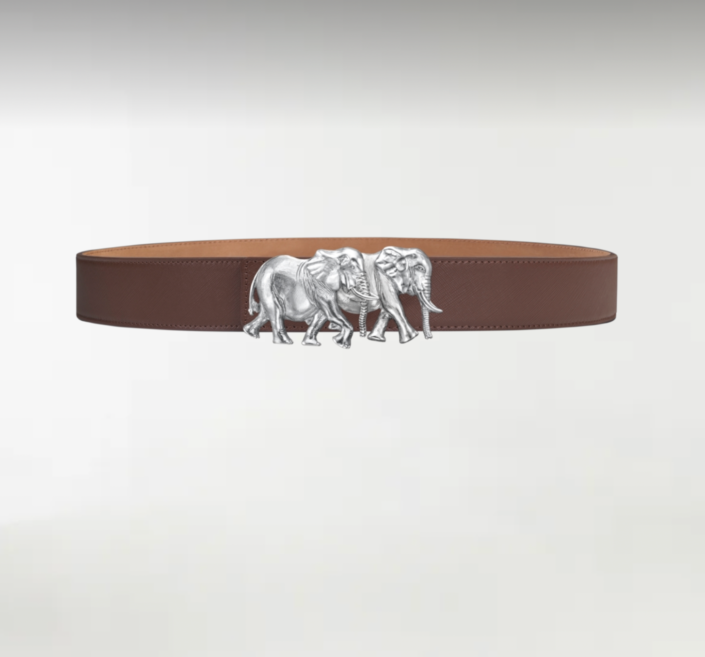Elephants ArtBuckle Pequeño Plata de Ley Rodiada