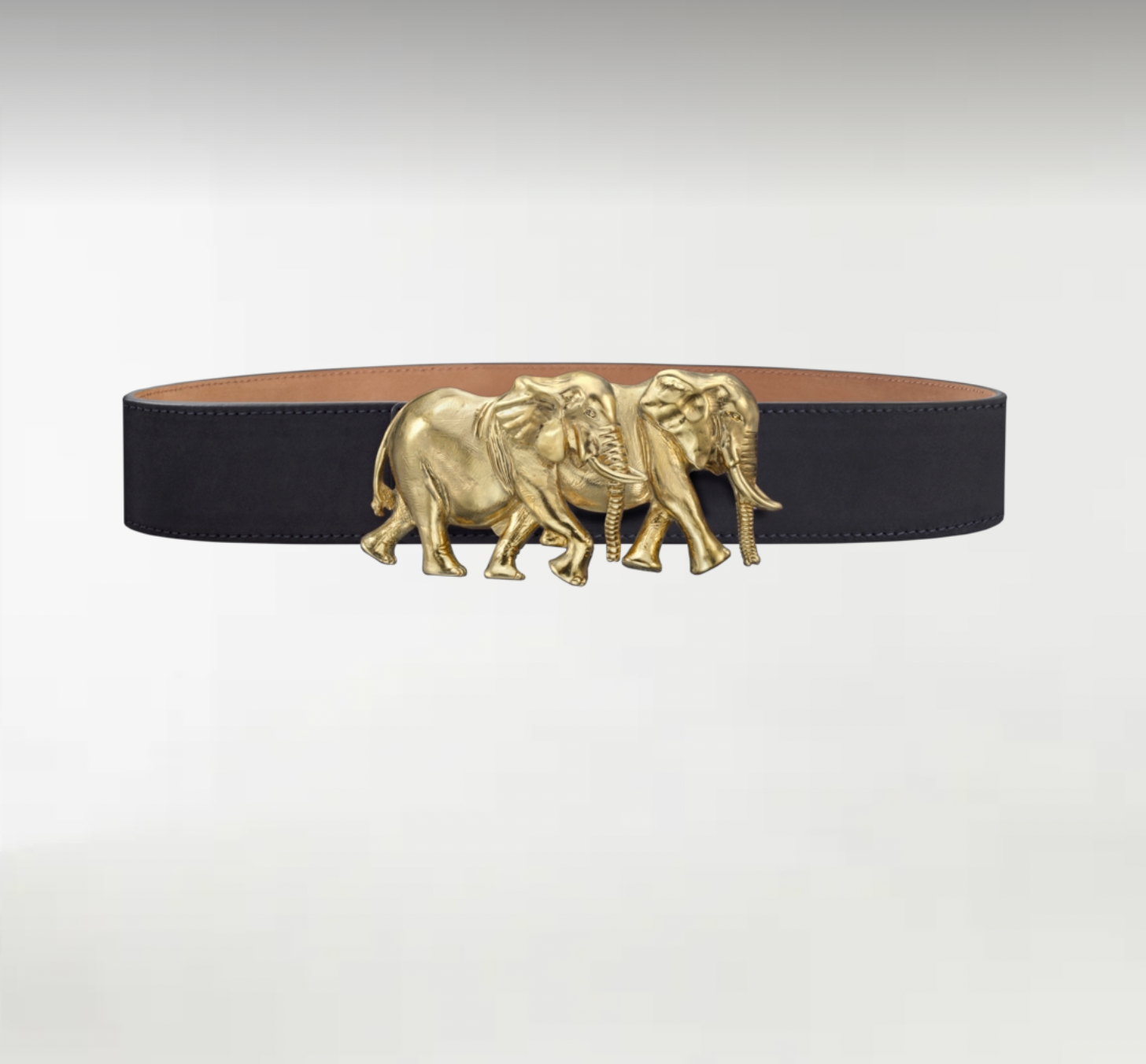 Elephants ArtBuckle Grande Oro Vermeil