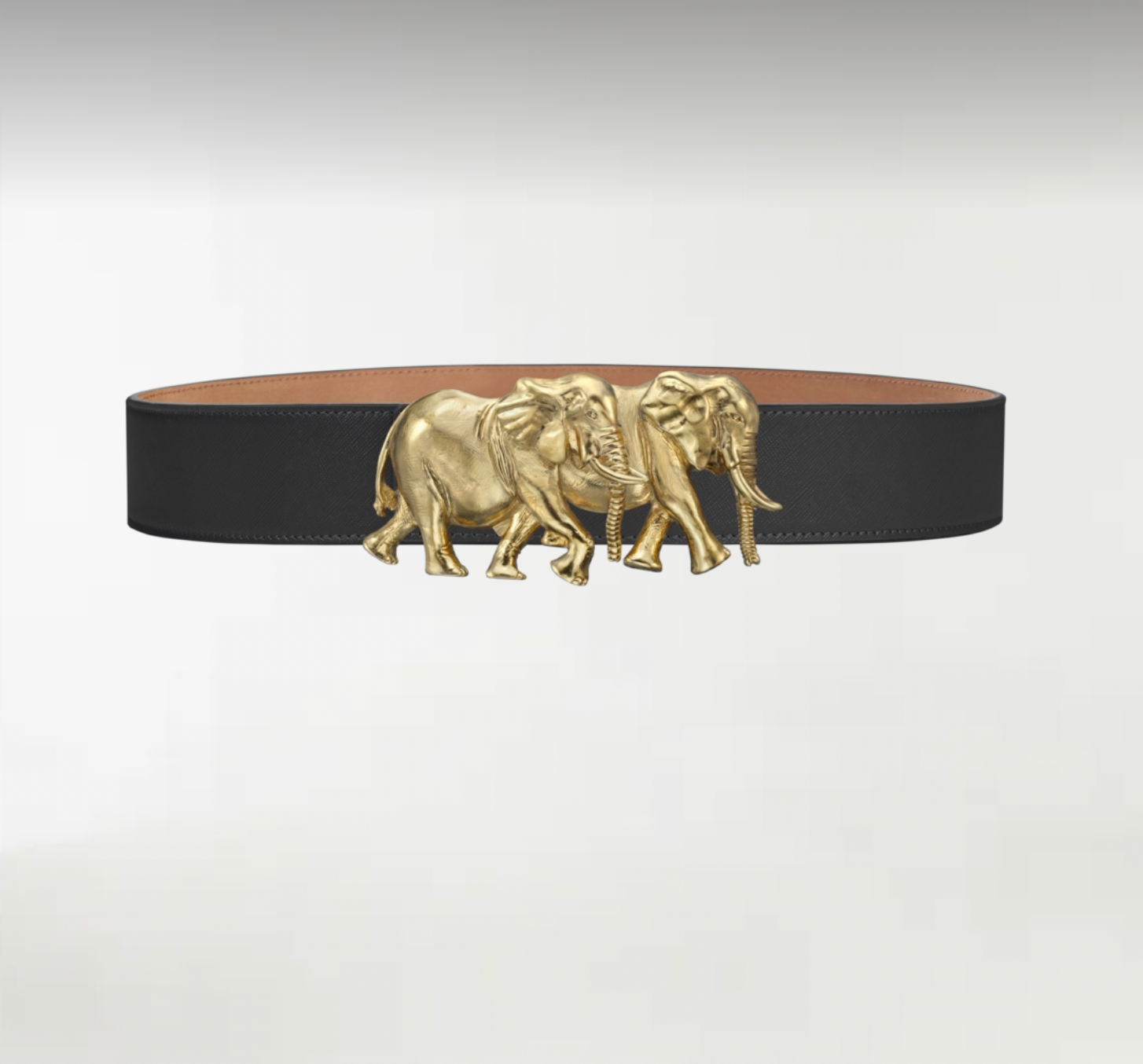 Elephants ArtBuckle Grande Oro Vermeil