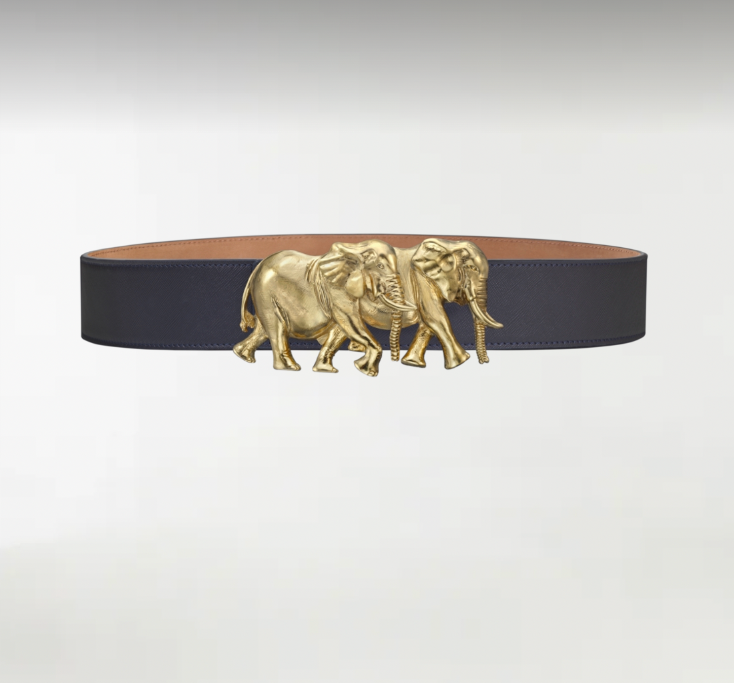 Elephants ArtBuckle Grande Oro Vermeil