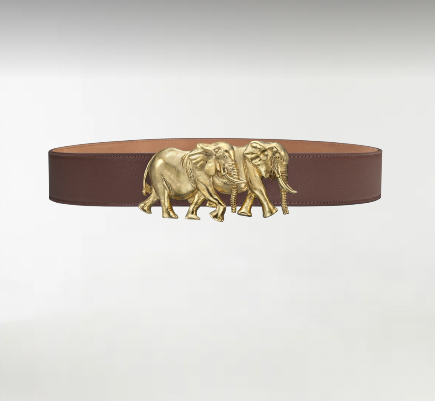 Elephants ArtBuckle Grande Oro Vermeil