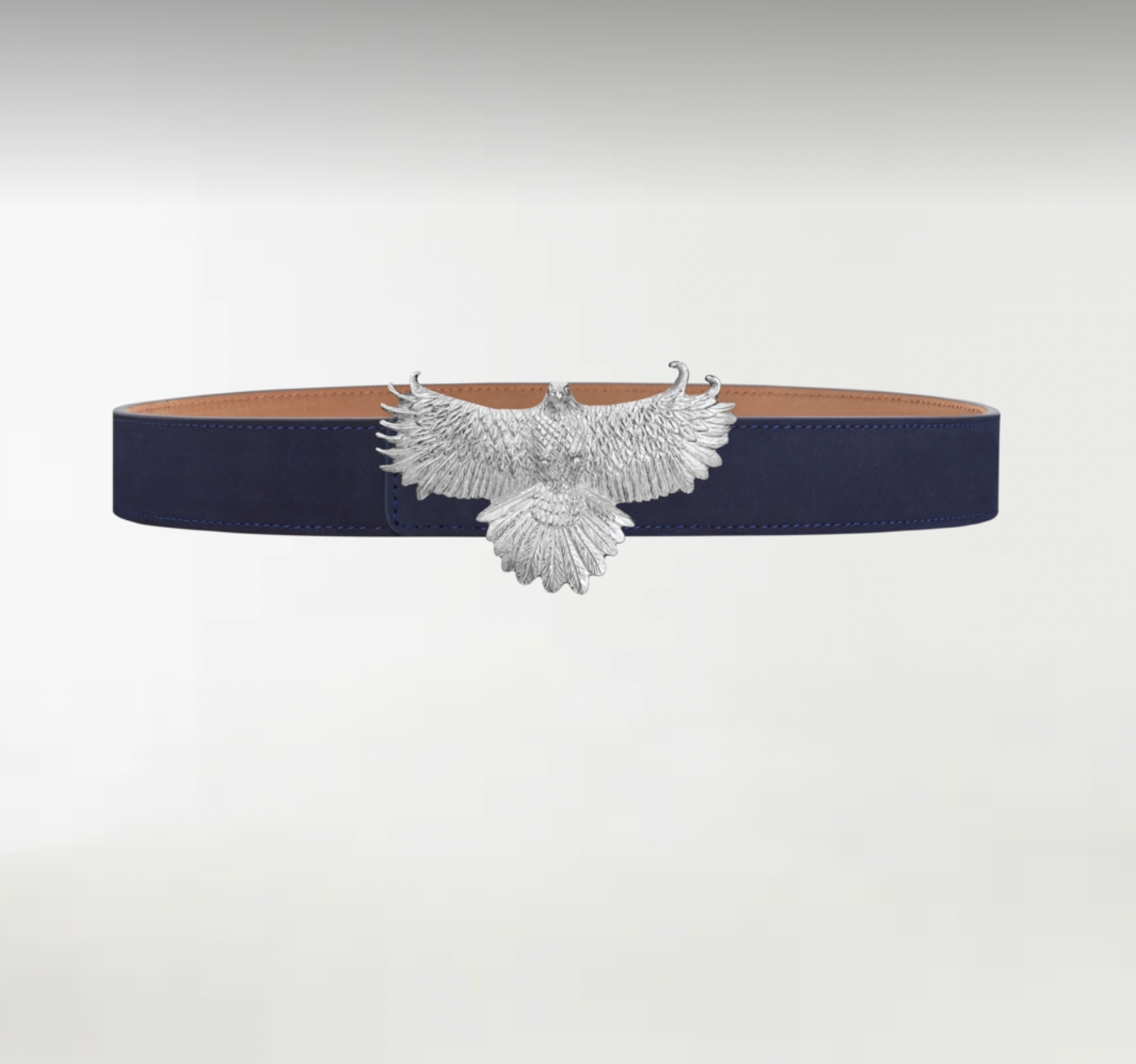 Eagle ArtBuckle Pequeño Plata de Ley Rodiada