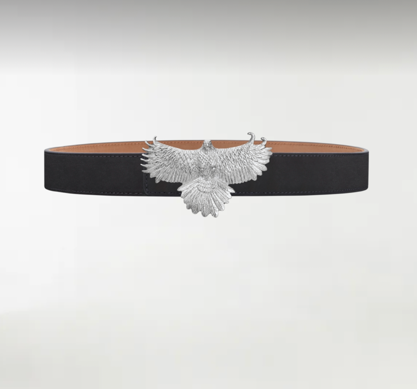 Eagle ArtBuckle Pequeño Plata de Ley Rodiada