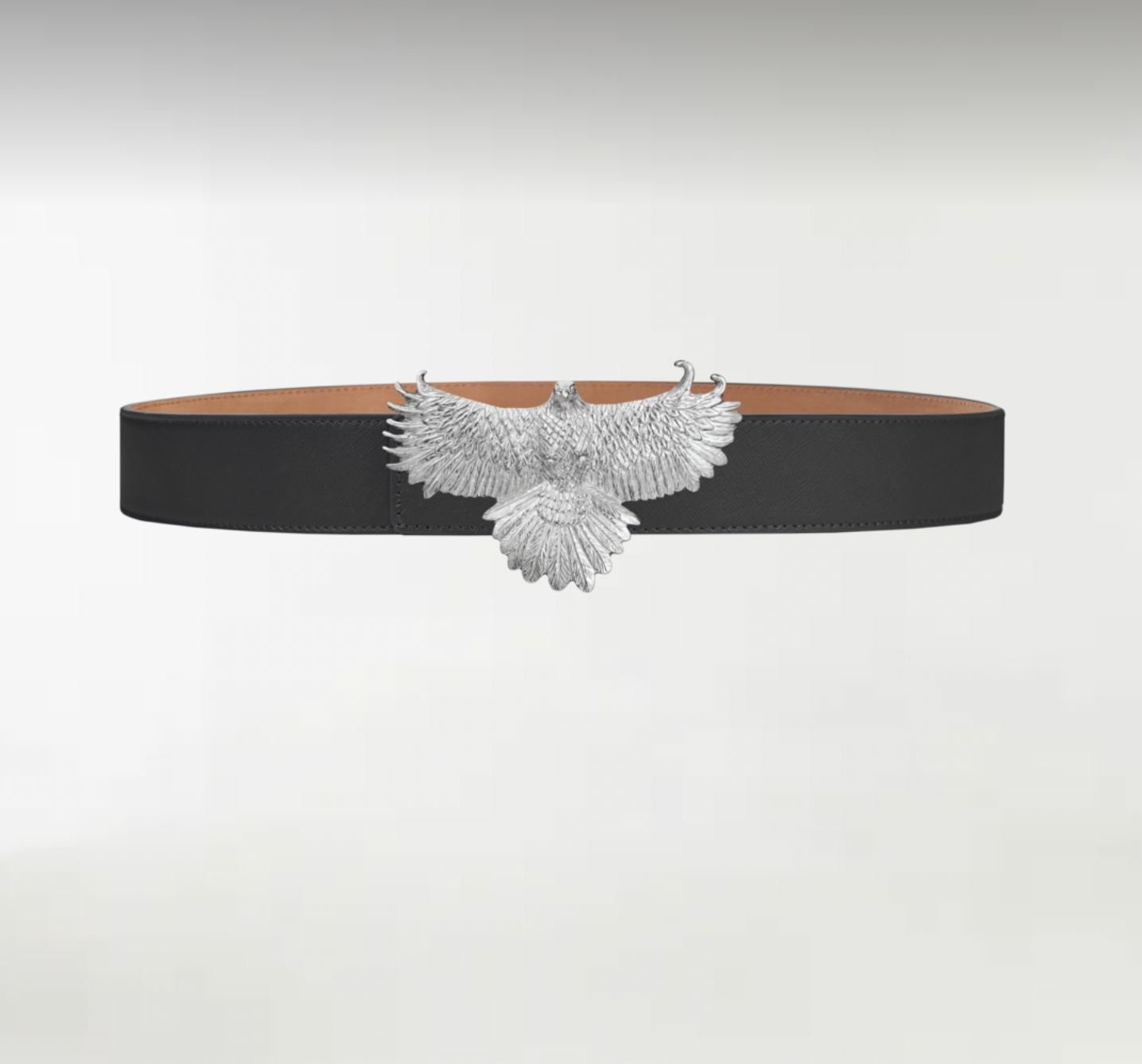 Eagle ArtBuckle Pequeño Plata de Ley Rodiada
