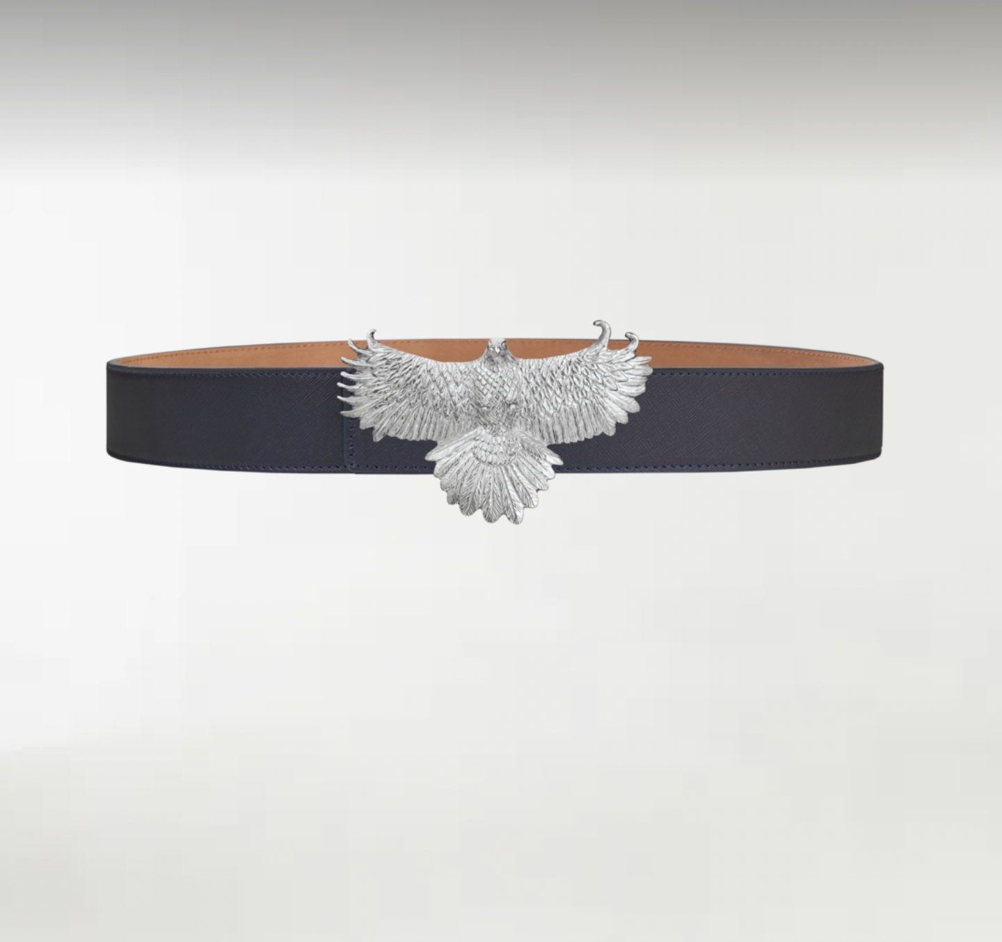 Eagle ArtBuckle Pequeño Plata de Ley Rodiada