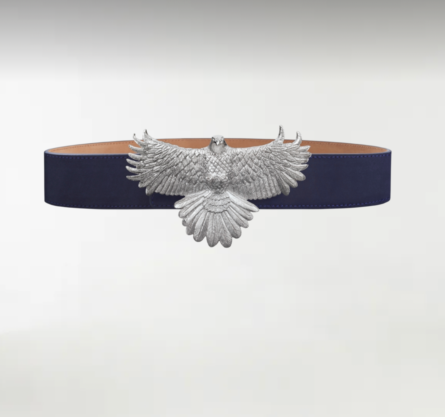 Eagle ArtBuckle Grande Plata de Ley Rodiada