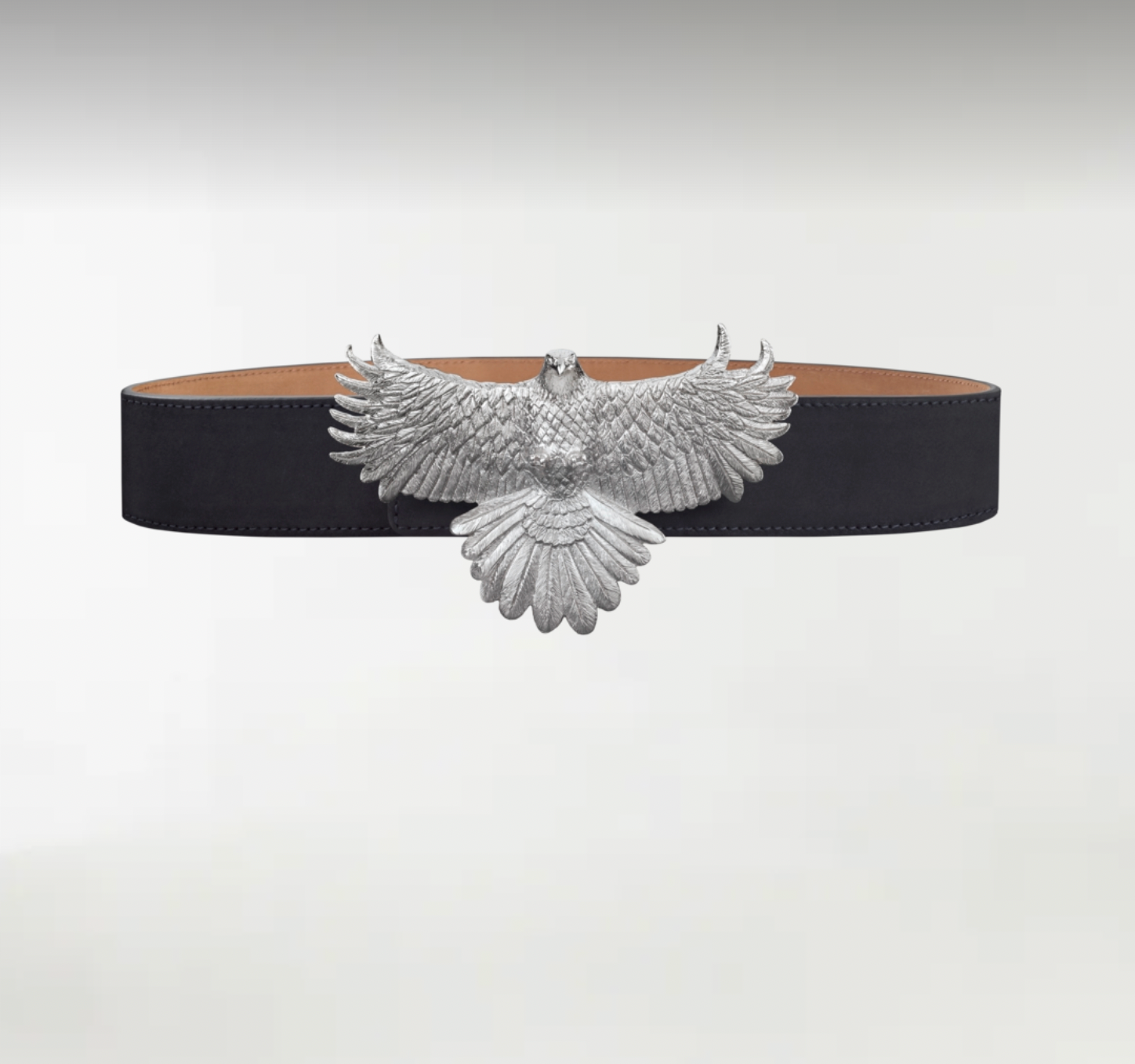 Eagle ArtBuckle Grande Plata de Ley Rodiada