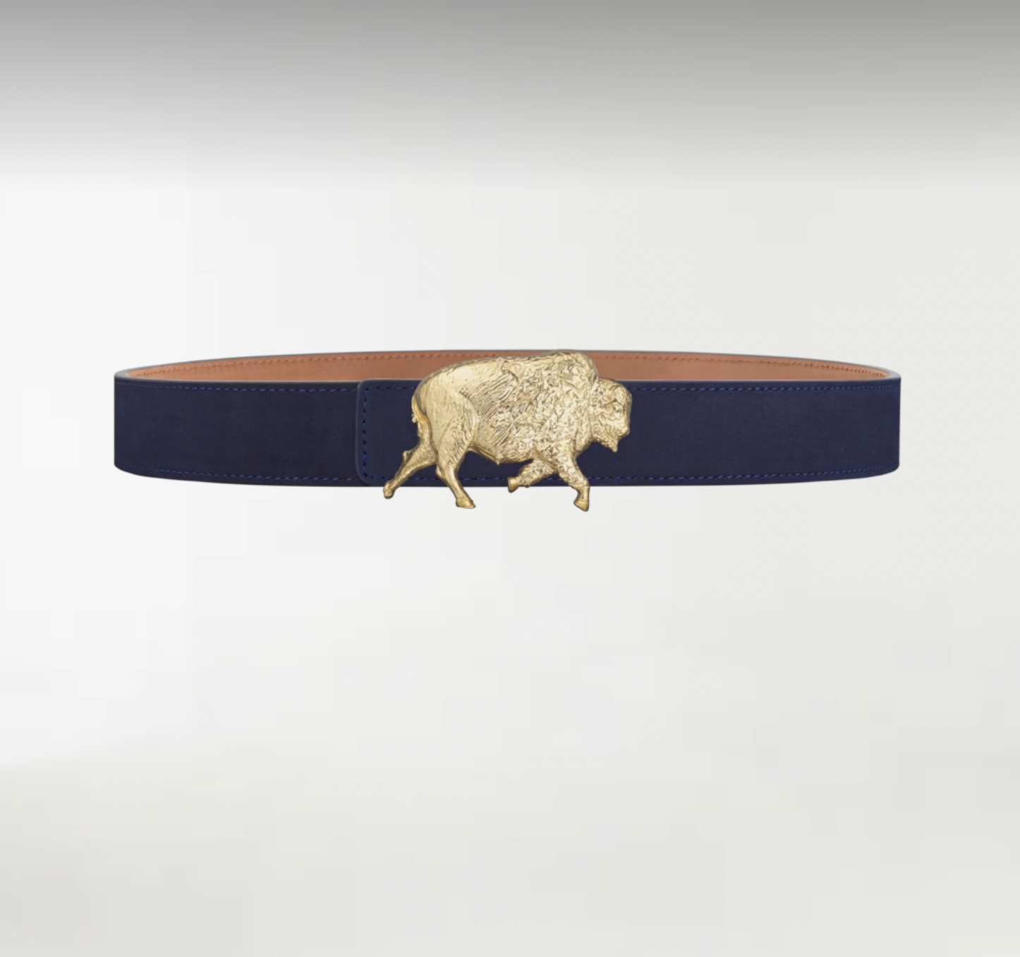 Bison ArtBuckle Pequeño Oro Vermeil