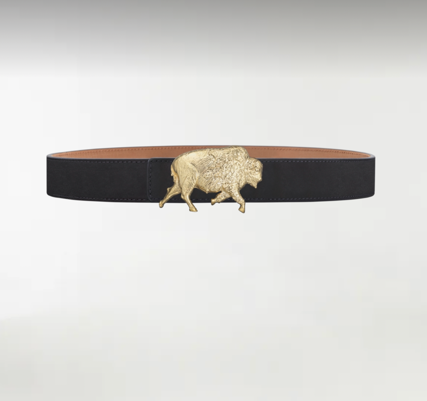 Bison ArtBuckle Pequeño Oro Vermeil