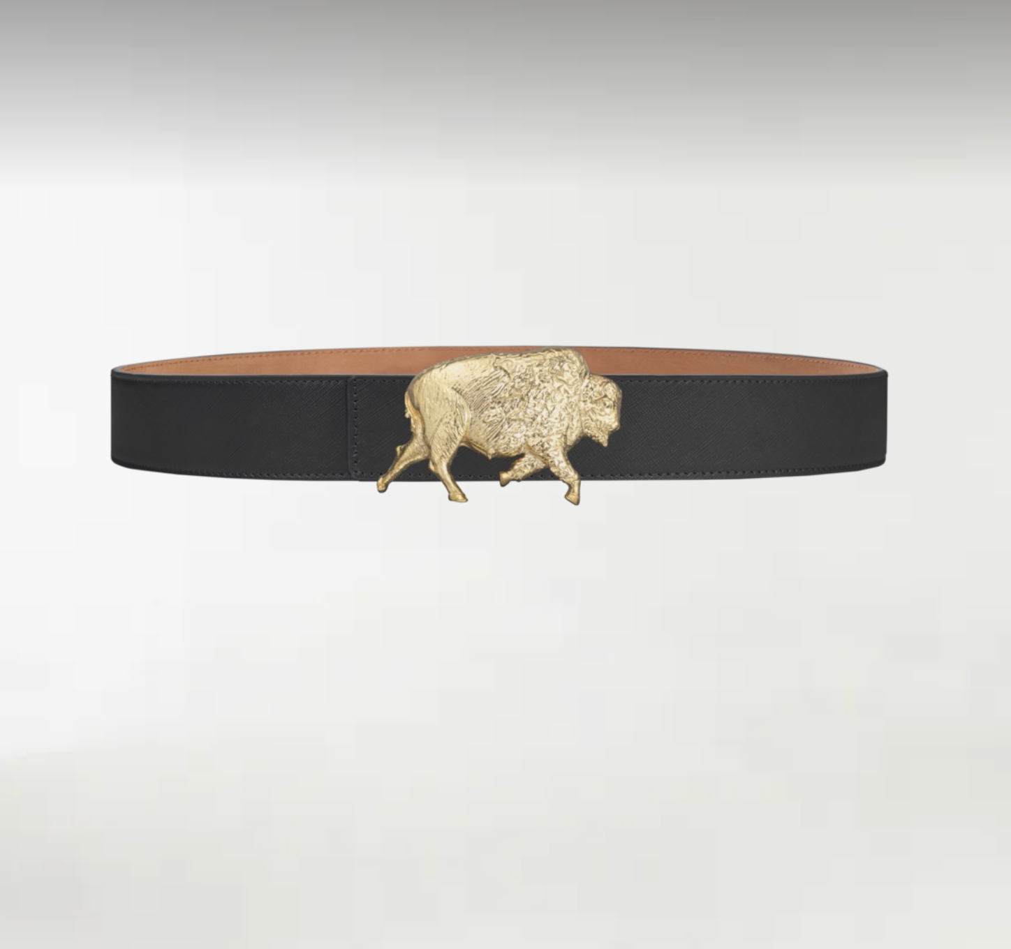 Bison ArtBuckle Pequeño Oro Vermeil