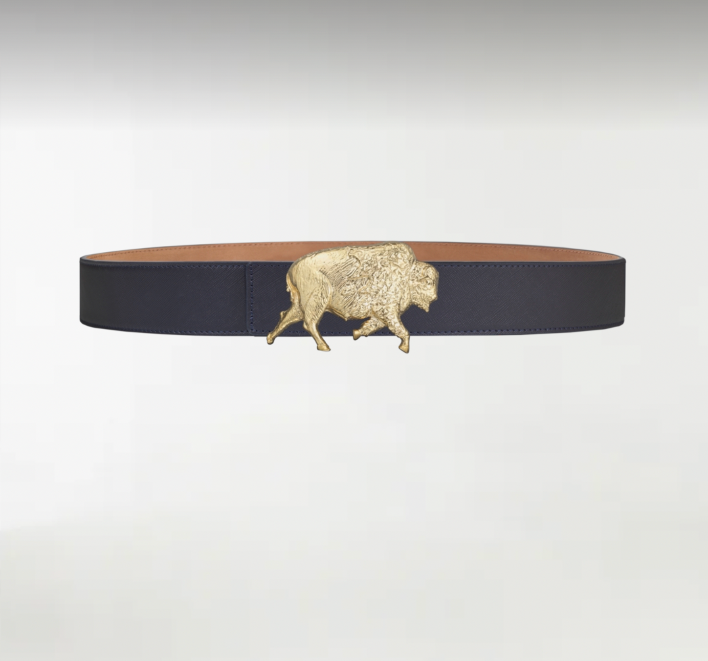 Bison ArtBuckle Pequeño Oro Vermeil