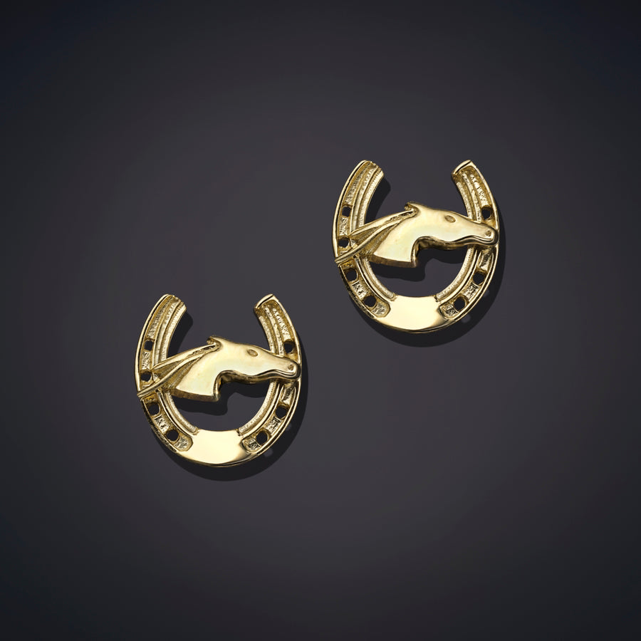 Wild Horse Pendientes Oro Vermeil