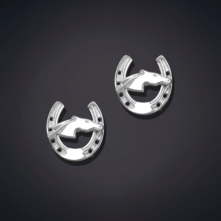 Wild Horse Earrings Sterling Silver